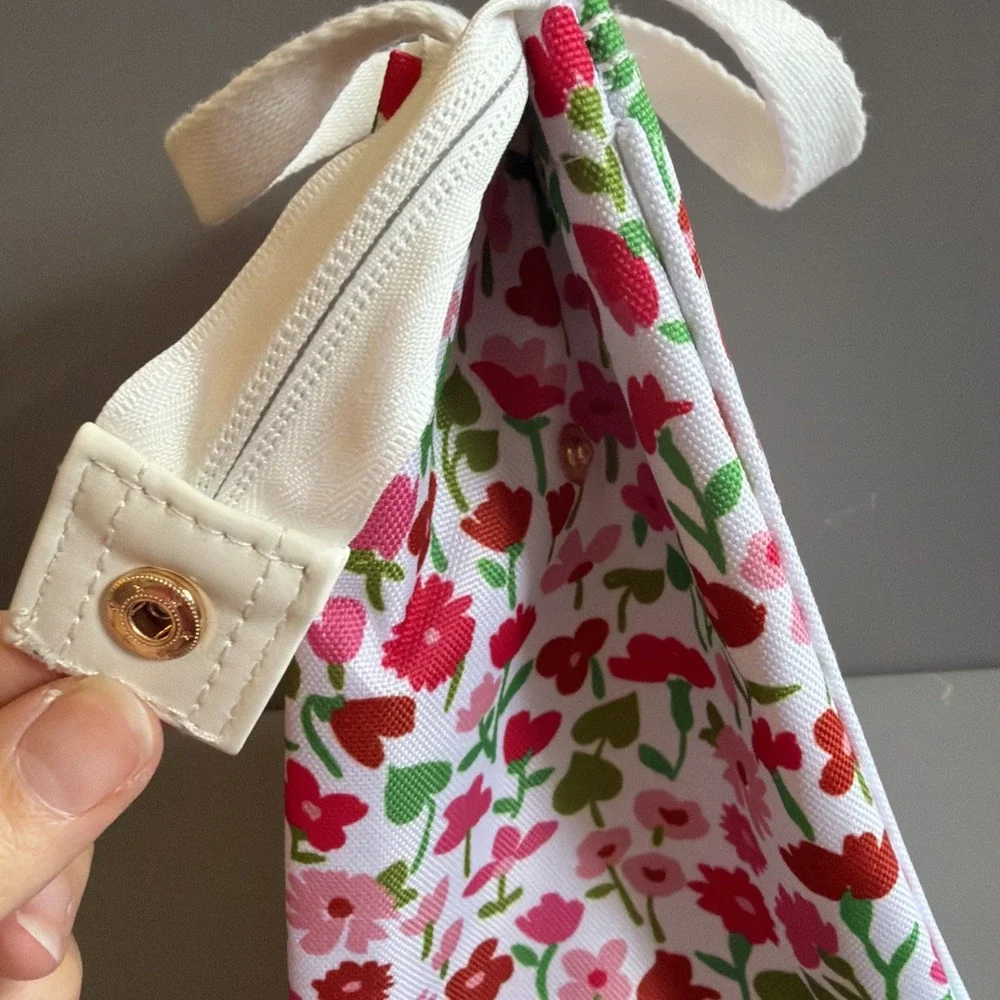 Kate Spade Floral Insulated Lunch Bag- Pink/Red Green New with Tags